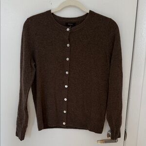Quince Brown Cashmere Cardigan